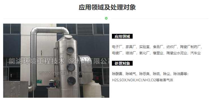 不銹鋼噴淋塔應用范圍
